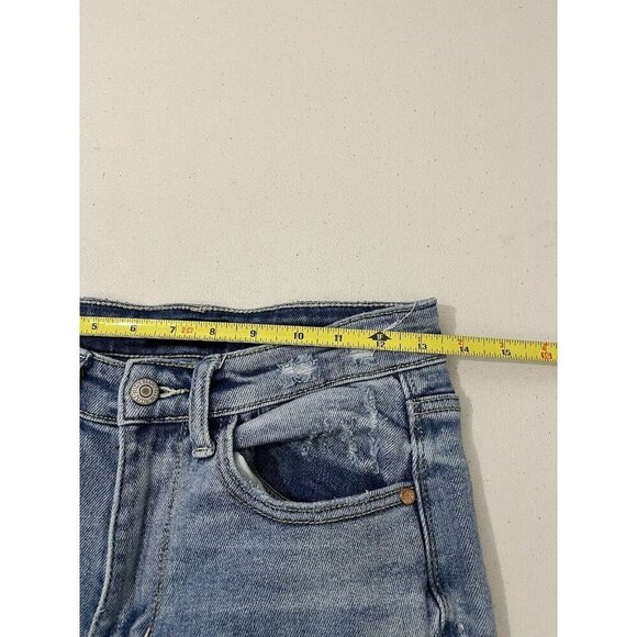 Judy Blue Denim Straight Leg Fit Distressed Light Wash Jeans Women 3/26 - Picture 9 of 11